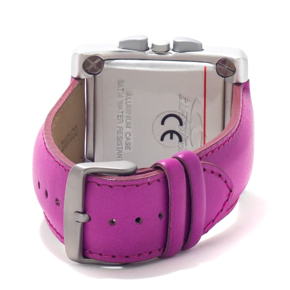 Chronotech Purple Leather Dress Watch
